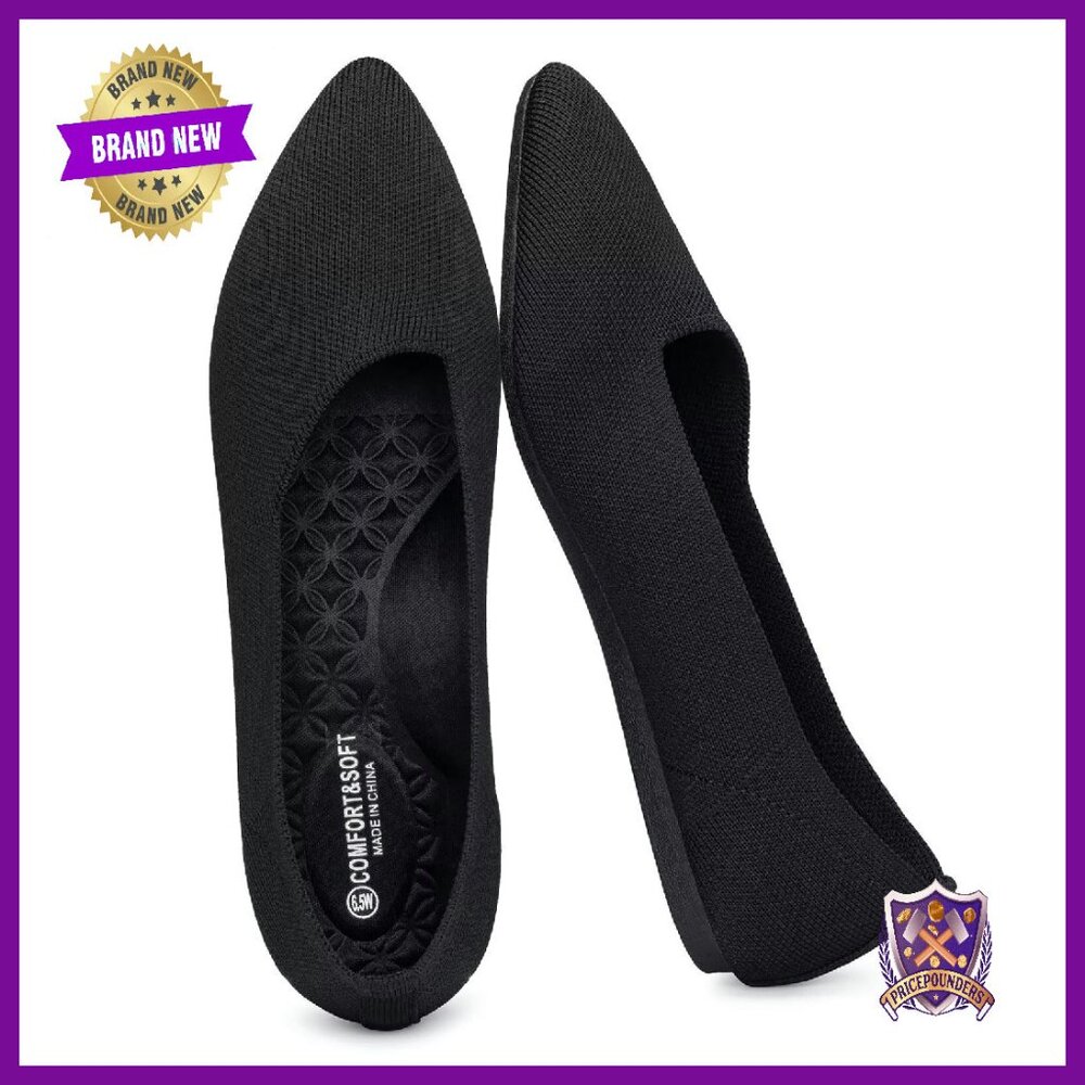 Wide Width Pointed Toe Flats Comfortable Foldable… - image 2